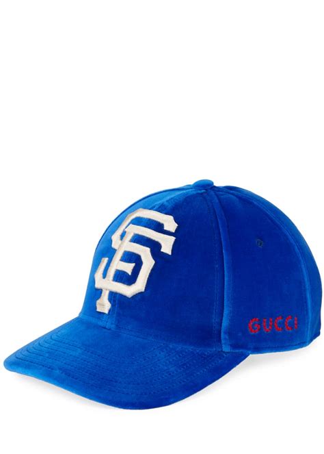 mlb velveteen gucci blue san francisco giants baseball cap hat|sfo giants hats.